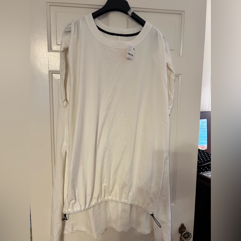 Free People Hobo White Oversized Top